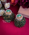 Brass High Gold Fancy Wedding Wear Earrings 2 Wholesale Price In Surat
